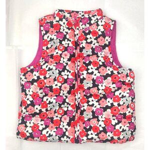 Gymboree Girl Floral Puffer Vest  Jacket S (5-6)